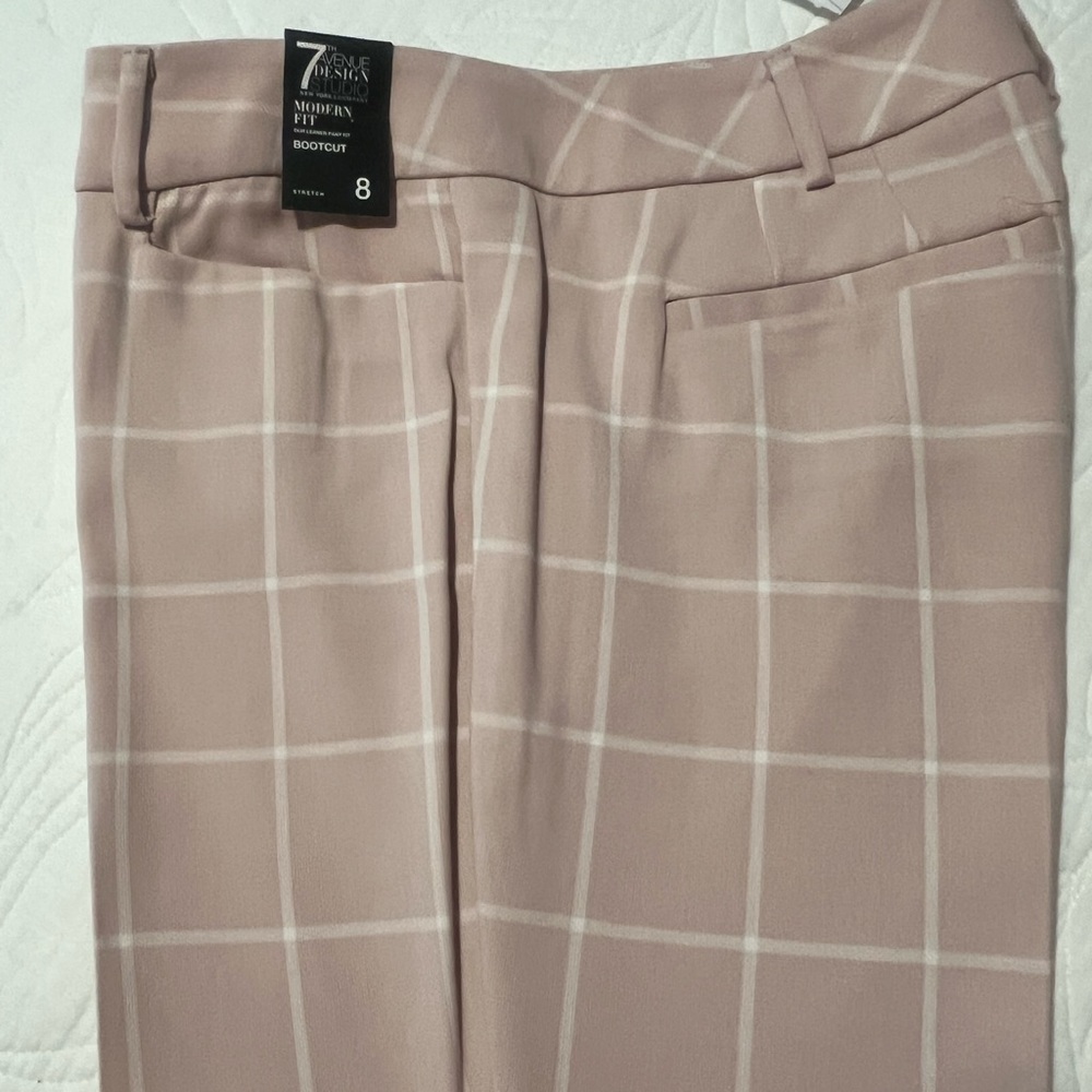 7 For All Mankind Blush Checkered Pants